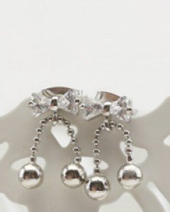 제나 리본 귀걸이 (er249)