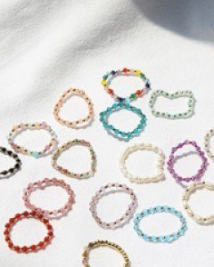 핸드메이드 비즈 담수진주 레이어드 반지 (RG574)