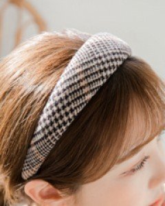 메리 체크니트 헤어밴드 (hb1164)