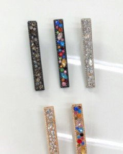 라니에 블링 큐빅 일자 악어핀 (hp1337)