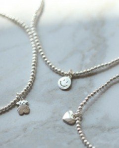 (실버925) 크럼블 올실버 펜던트 발찌 (ak121)