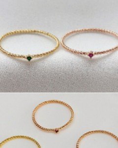 파운드 큐빅 은 반지 (rg596)