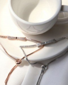 이니팜 리본 큐빅 팔찌 (br827)