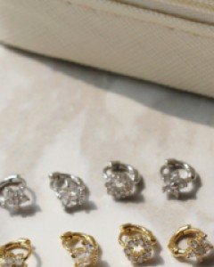 샐파 4type 큐빅 원터치 피어싱 (pe185)