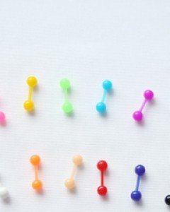 티마드 아크릴 네온 바벨 피어싱 (pe181)