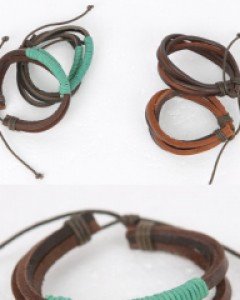 PAK 가죽꼬임팔찌