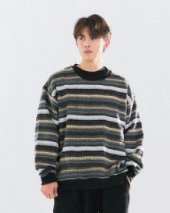 SP 니트체크패턴맨투맨