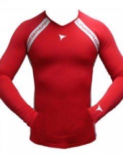 LB3400RW 라인브레이크 오리지날 컴프레션 기어 선수용 남자 수입 기능성 스포츠 언더레이어 롱슬리브 긴팔티 레드 상의 경사도압박 혈액순환 피로회복 부상방지 경기력향상