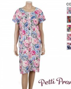 AP15203 쁘띠쁘랑 면니트 반팔 원피스 시원한 쿨가공 봄 여름용 여성 홈웨어 이지웨어 실내복 원피스 잠옷