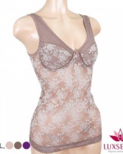 LU3001 럭센스 텐셀 라이크라 파워넷 망사 홑겹 노와이어 여자 B컵 브라 보정 런닝 바디쉐이퍼 치마 올인원