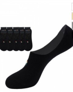 AP5034 아놀드파마 남자 무지 자수 로고 덧신 미끄럼방지 페이크 삭스 양말 5족