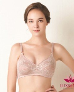 LB1042 럭센스 노와이어 레이스 파워넷 여성 홑겹 B컵 풀컵 보정 브라