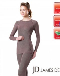 [90] JHWITE72 제임스딘 와일드엑스 XFWARM 발열 기능성 기모 U넥 여성 스포츠 내의 내복 9부 상하 세트