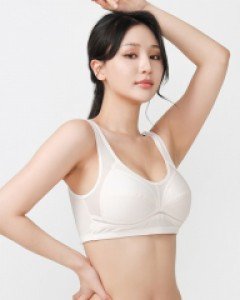 LB1381 럭센스 국산 B컵 쿨 냉감 인견 메쉬 노와이어 홑겹 런닝형 브라 브라렛 브라탑