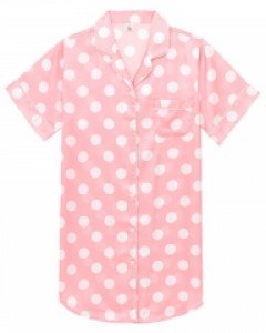 GD13863 모닝스타 쁘띠쁘랑 샤무즈 빅도트 여자 반팔 잠옷 원피스