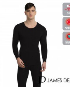 [95] JHMIU0S1 제임스딘 히트엔진 퀀텀 텐셀 남성 긴팔 발열 내의 내복 9부 상하 세트