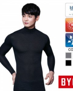 [재색95] BYU2096 BYC 보디히트 터틀넥 남 긴팔T 12호 남성 발열 기능성 내의 내복 상의
