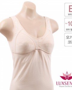 LU3017 럭센스 오가닉 코튼 여자 노와이어 홑겹 B컵 브라 런닝