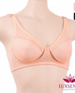 LB1071 럭센스 자카드 망사 여자 노와이어 몰드 브라 B컵