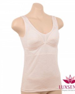 LU3015 럭센스 쿨 냉감 인견 여자 노와이어 부직포 패드 민소매 B컵 브라 런닝