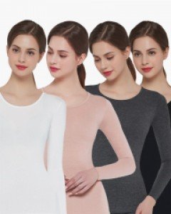 JHWIXP41 제임스딘 텐셀 스판 여자 베이직 긴팔 내의 내복 상의