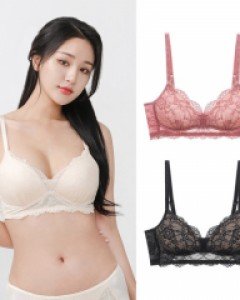 JBR8003 비너스 A~C컵 노와이어 몰드 여자 레이스 브라 후크형 브라렛