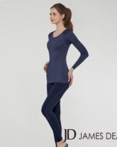 [100/105] JHWIVE72 제임스딘 와일드엑스 코트나 피치기모 여자 긴팔 내의 내복 상하 세트