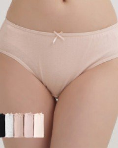 EPT0710A 순면 여자 미디 삼각 요일 팬티 5매입 세트 90~105