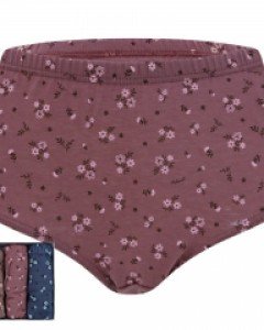 [90/95] PWP570 폴밋 올리브 퀸 맥시 삼각 순면 실켓가공 여자 팬티 3매입 세트