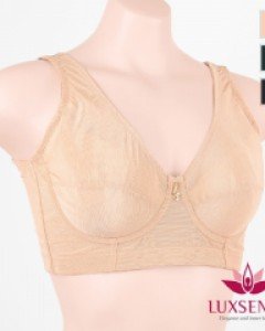 LB1085 럭센스 유기농 순면 패드 주머니 여자 기능성 파워넷 와이어 홑겹 브라 B컵