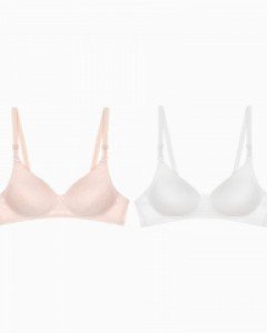 GB1706 고아라 베이직 면스판 여자 노와이어 몰드 브라 A컵 B컵