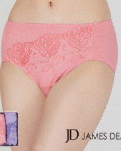 [90] JHWPW613 제임스딘 면스판 자수 레이스 여자 맥시 삼각 팬티 2매입 세트