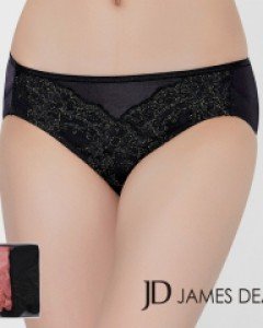 JHWPW824 제임스딘 자수 레이스 여자 미디 삼각 헴팬티 2매입 세트