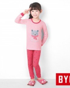 [75] BYL3358 BYC 차일드림 후라이스 여 상하 3호 순면 여아동 겨울 긴팔 내의 내복 세트
