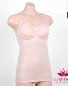 LU3033 럭센스 텐셀 스판 여자 노와이어 민소매 몰드 브라 런닝 나시