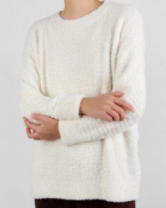 SUNMI005-2 선미1953 코지 컬렉션 부클사 니트 여자 가을 겨울 마약 수면 풀오버 라운드넥 스웨터 홈웨어 이지웨어 상의