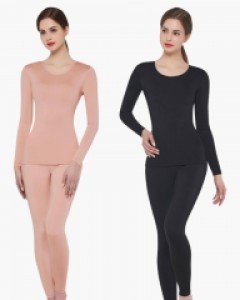 JHWIXP53 제임스딘 단기모 스판 여자 겨울 긴팔 내의 내복 상하 세트