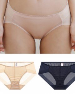 JPT8011 비너스 메쉬 스판 여자 미디 삼각 노라인 헴팬티