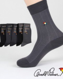 AP5532 아놀드파마 봉조 마감 남자 사선 패턴 정장 장목 양말 5족