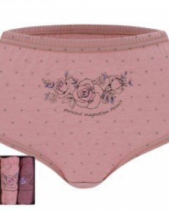 PWP577 폴밋 순면 실켓 가공 여자 빅사이즈 맥시 삼각 팬티 3매입 세트