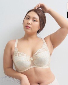 [리얼빅브라] BBR9918 레이스 여자 와이어 홑겹 부직포패드 광폭 날개 D~G컵 풀컵 빅사이즈 브라