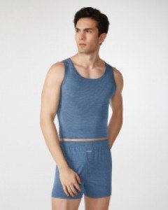 [110] JHTSX522 제임스딘 쿨 냉감 인견 자카드 남자 민소매 나시 런닝 트렁크 사각 팬티 세트