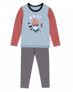 [60호] 뎀뎀 구리구리 세트 모달 스판 남아동 주니어 긴팔 상하 실내복 내복 내의 잠옷