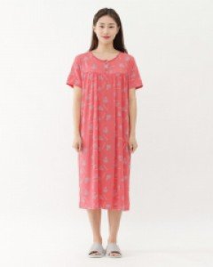 [쿨쿨웨어] WEO7004-1 쿨 냉감 여자 반팔 여름 홈웨어 잠옷 원피스