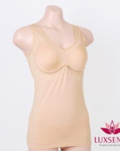 LU3023 럭센스 기모 스판 여자 노와이어 몰드 민소매 B컵 브라 런닝