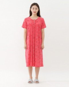 [쿨쿨웨어] WEO7001-5 쿨 냉감 여자 반팔 여름 홈웨어 잠옷 원피스