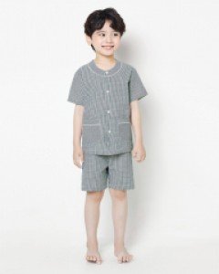 [65/70/75/80] NSG0003 BYC 시어서커 남아동 5부 반팔 여름 홈웨어 잠옷 상하 세트