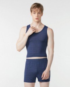 JHTSY433 제임스딘 국산 에어필 아스킨 쿨 냉감 기능성 여름 남자 민소매 나시 런닝 트렁크 사각 팬티 세트