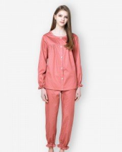 [100/105] NCG2043 BYC 고급 60수 순면 트윌 여자 긴팔 홈웨어 잠옷 파자마 상하 세트