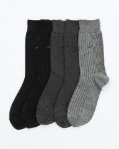 AP5560 아놀드파마 세로 스트라이프 국산 남자 정장 장목 양말 5족